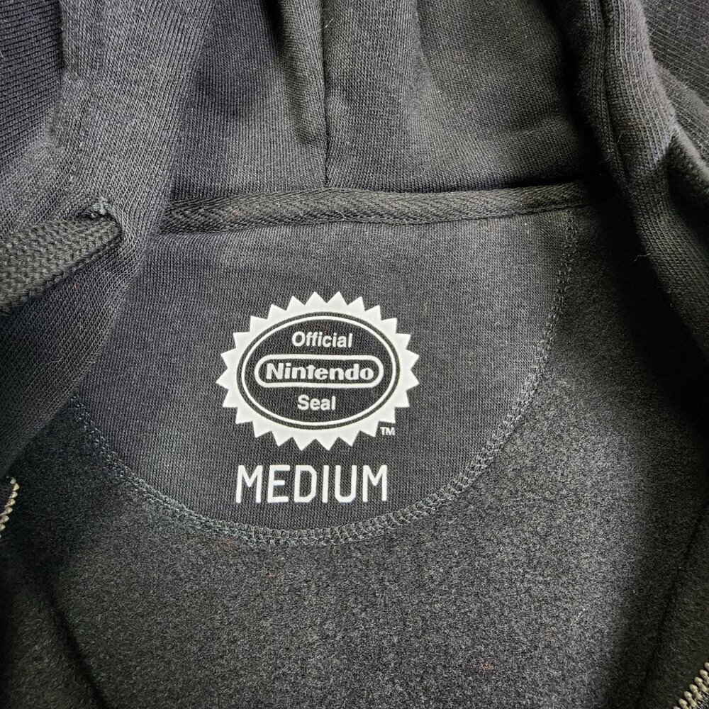 Nintendo New York 1889 Mario Coin OFFICIAL Hooded Sweatshirt Black, Medium - Picture 6 of 10
